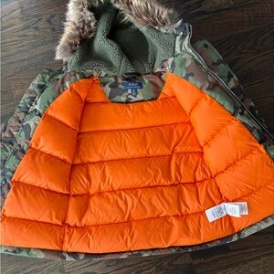- Polo by Ralph Lauren Kids Camouflage Jacket with Orange Lining
